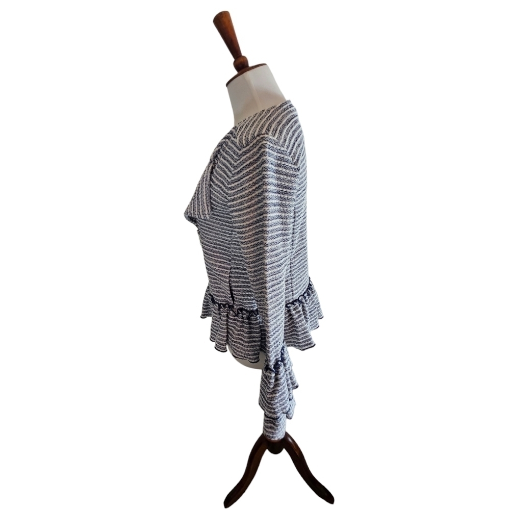 Banana Republic Cotton Tweed Stripe Jacket 0 NWT - Picture 4 of 9